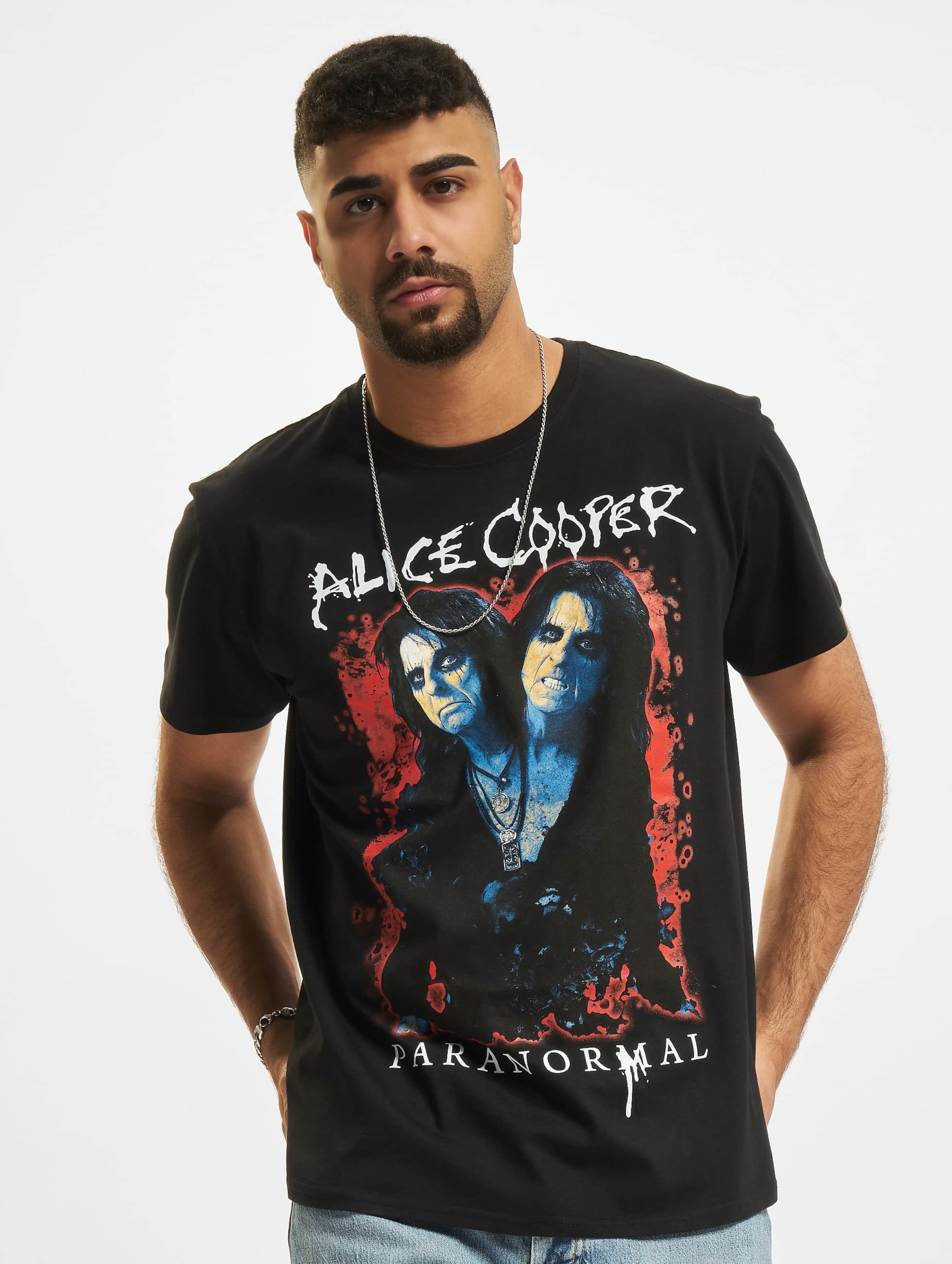Merchcode Alice Cooper Paranormal Splatter Adult Black Tee