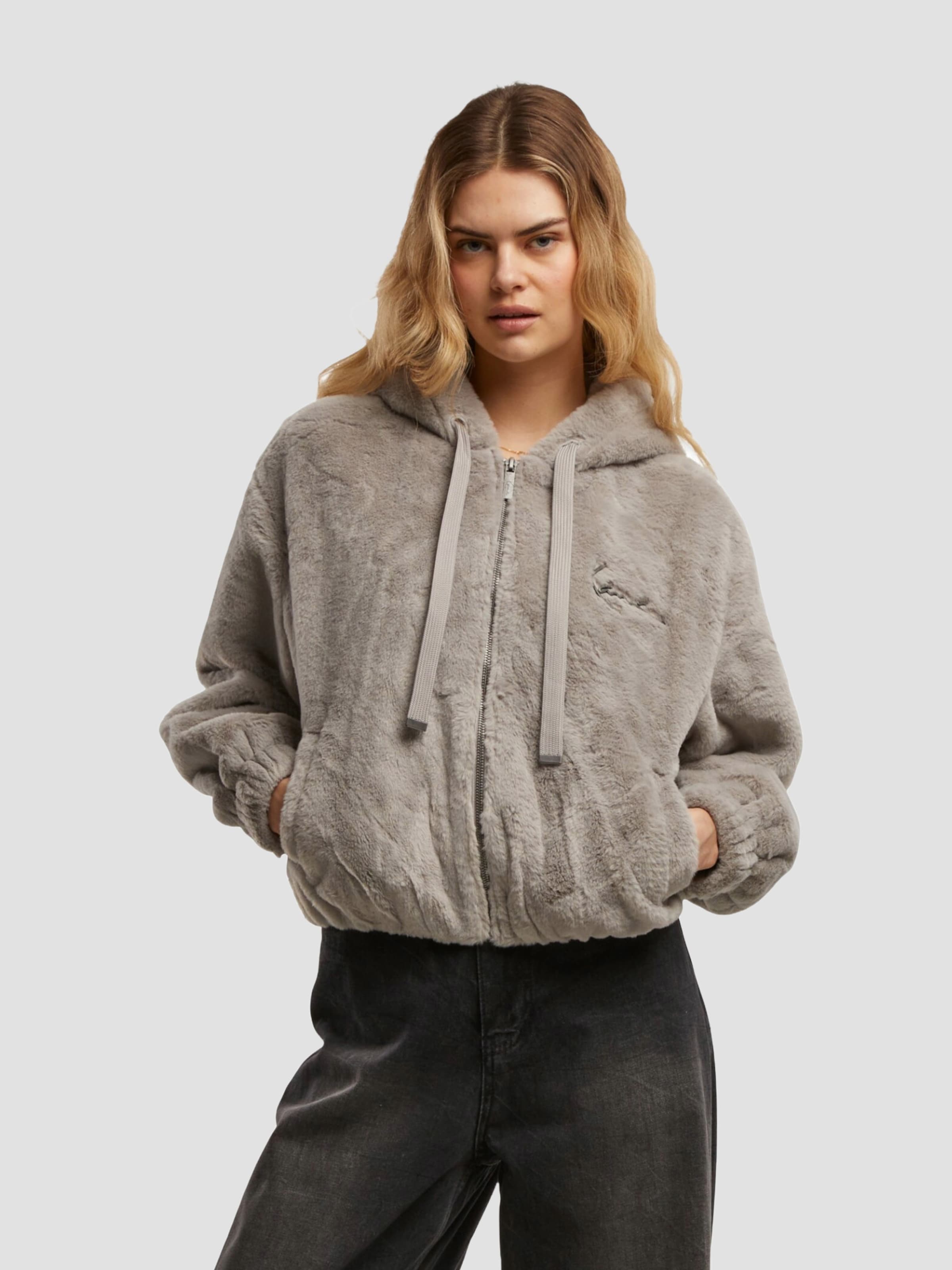 Karl Kani Metal Signature Vegan Fur Zip Hoodie