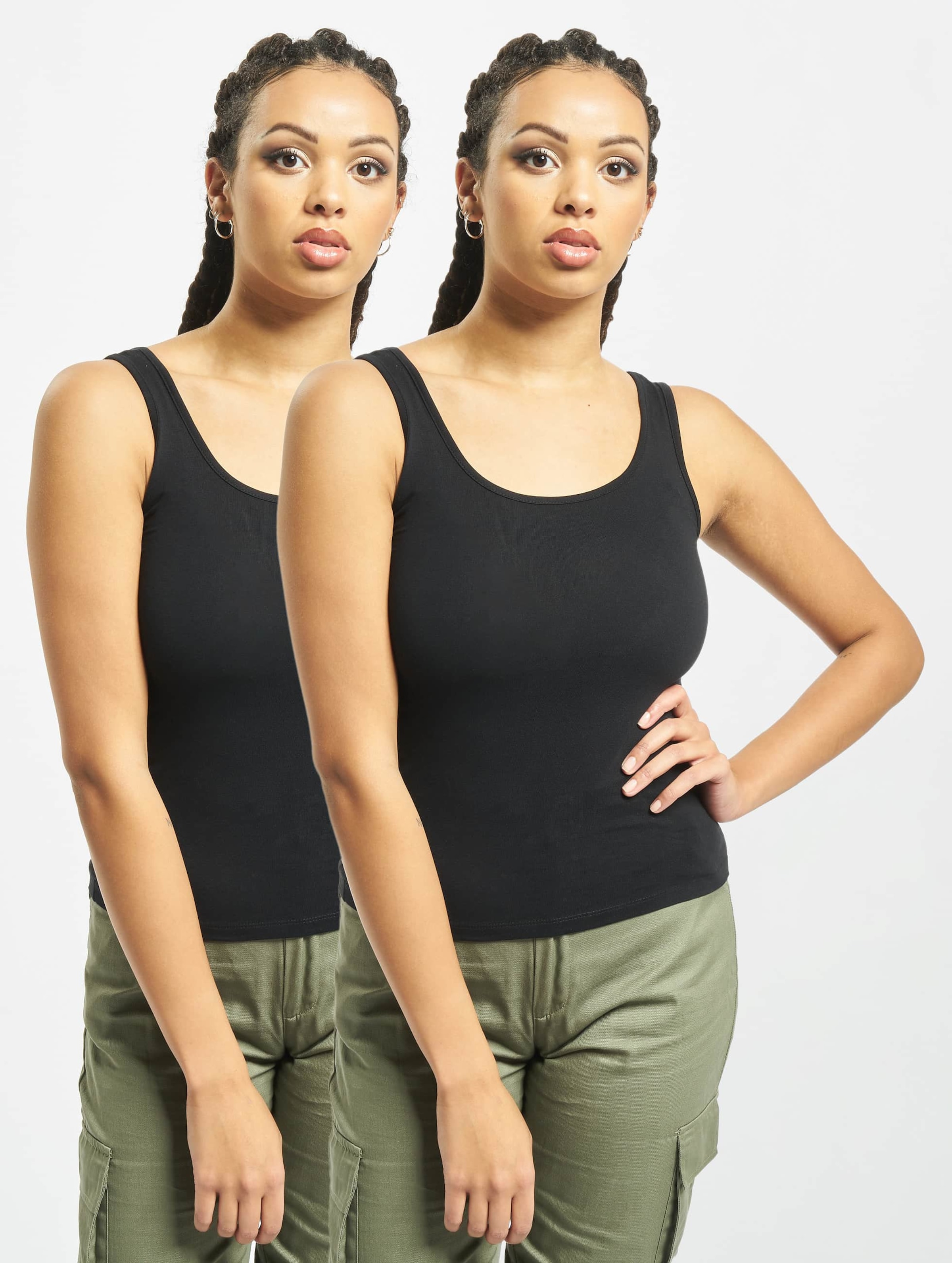Urban Classics Ladies 2-Pack Basic Stretch Top