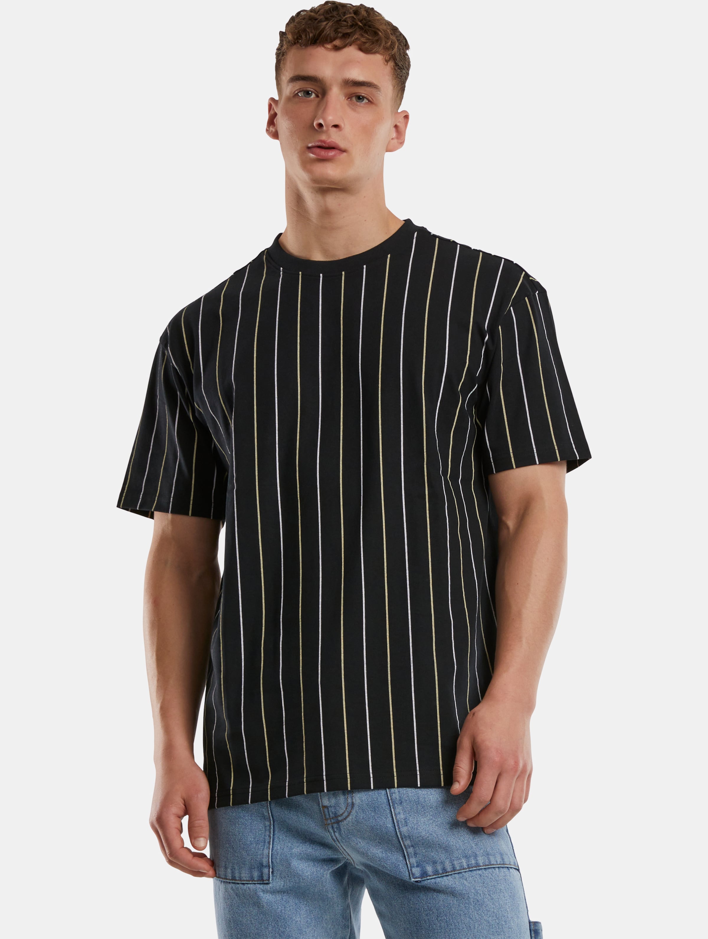 Urban Classics Printed Pinstripe Tee