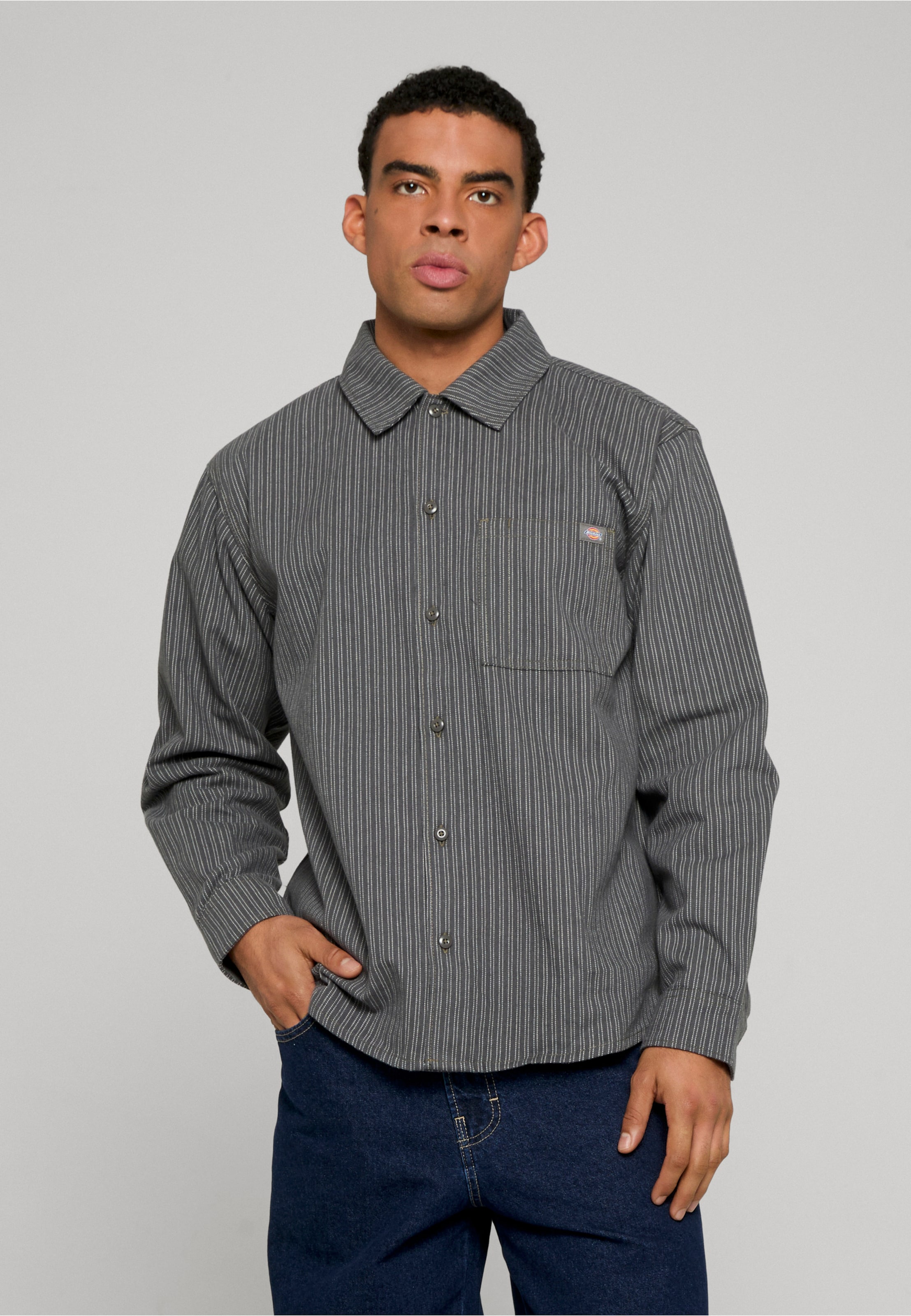 Dickies LIMA PINSTRIPE SHIRT LS