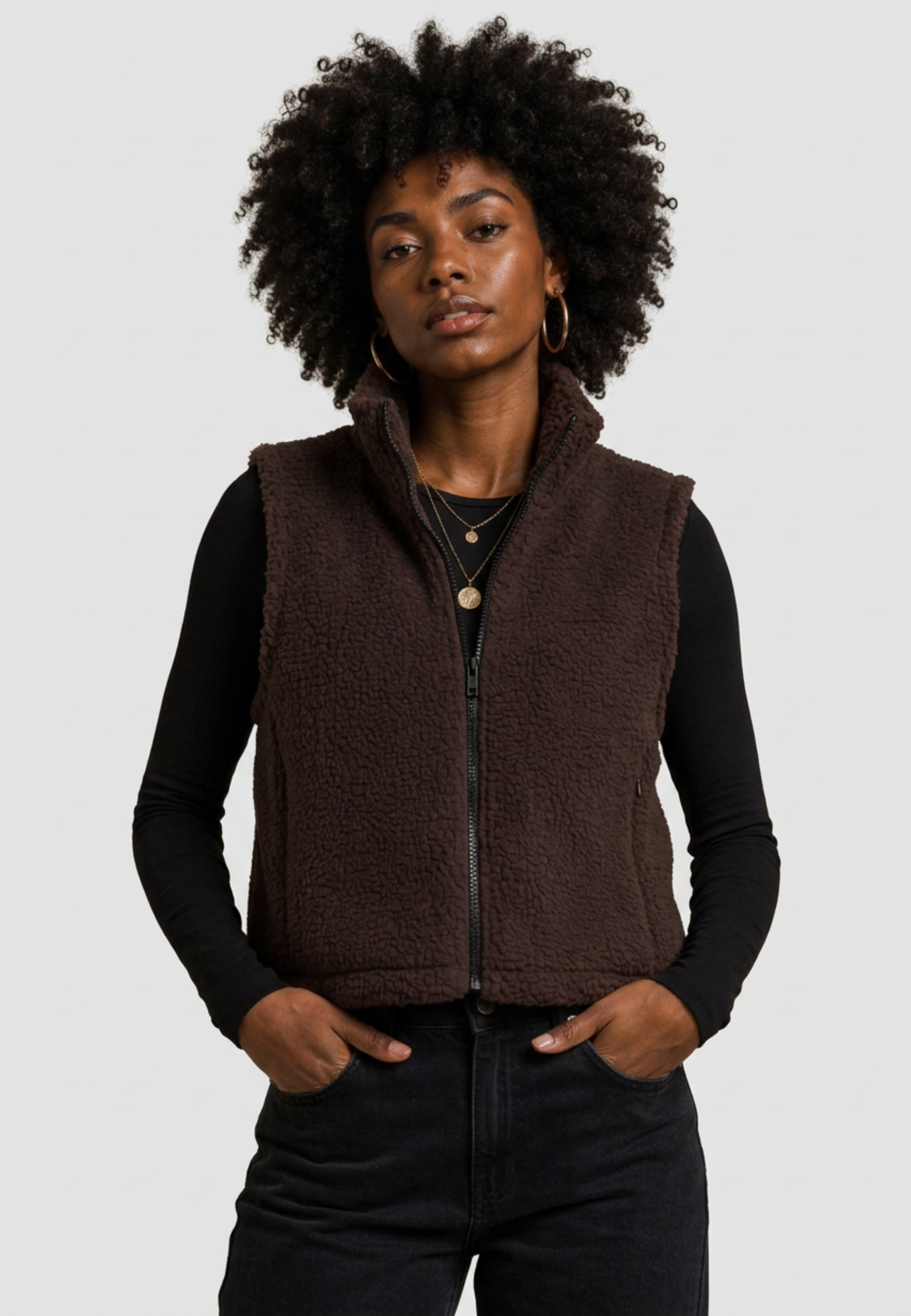 Urban Classics Ladies Short Sherpa Vest