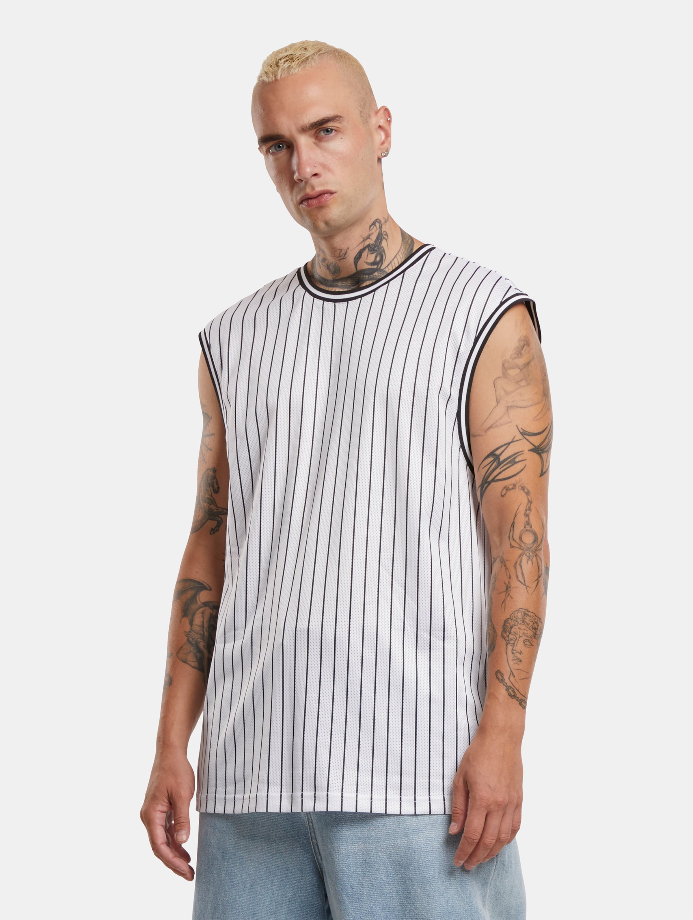 Urban Classics Striped Mesh Tank Top