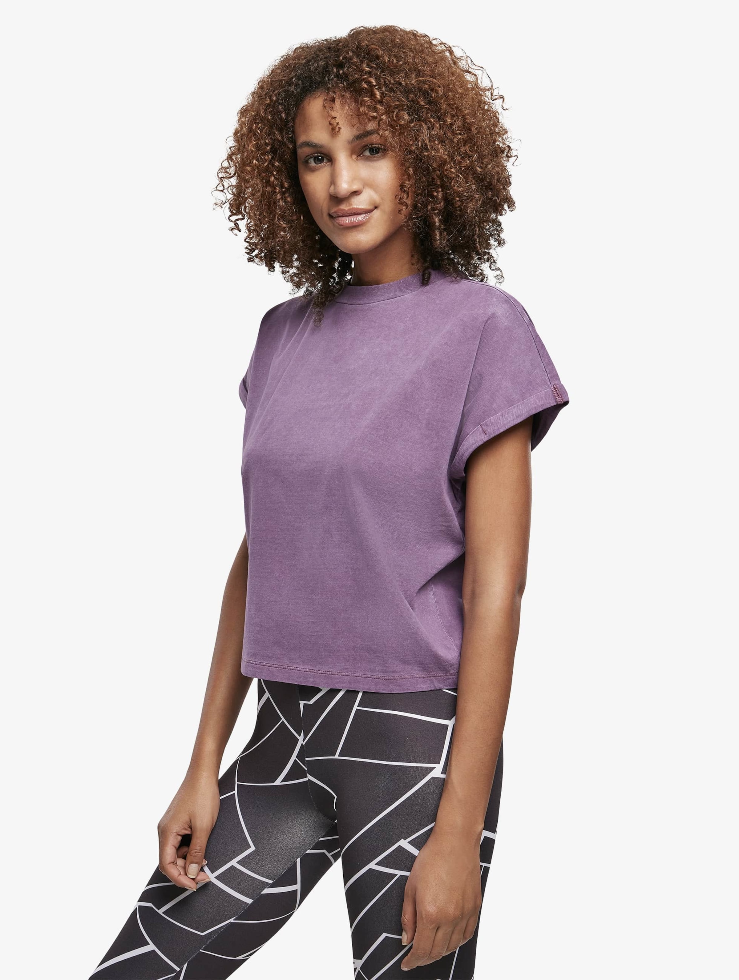 Urban Classics Ladies Short Pigment Dye Cut On Sleeve Tee