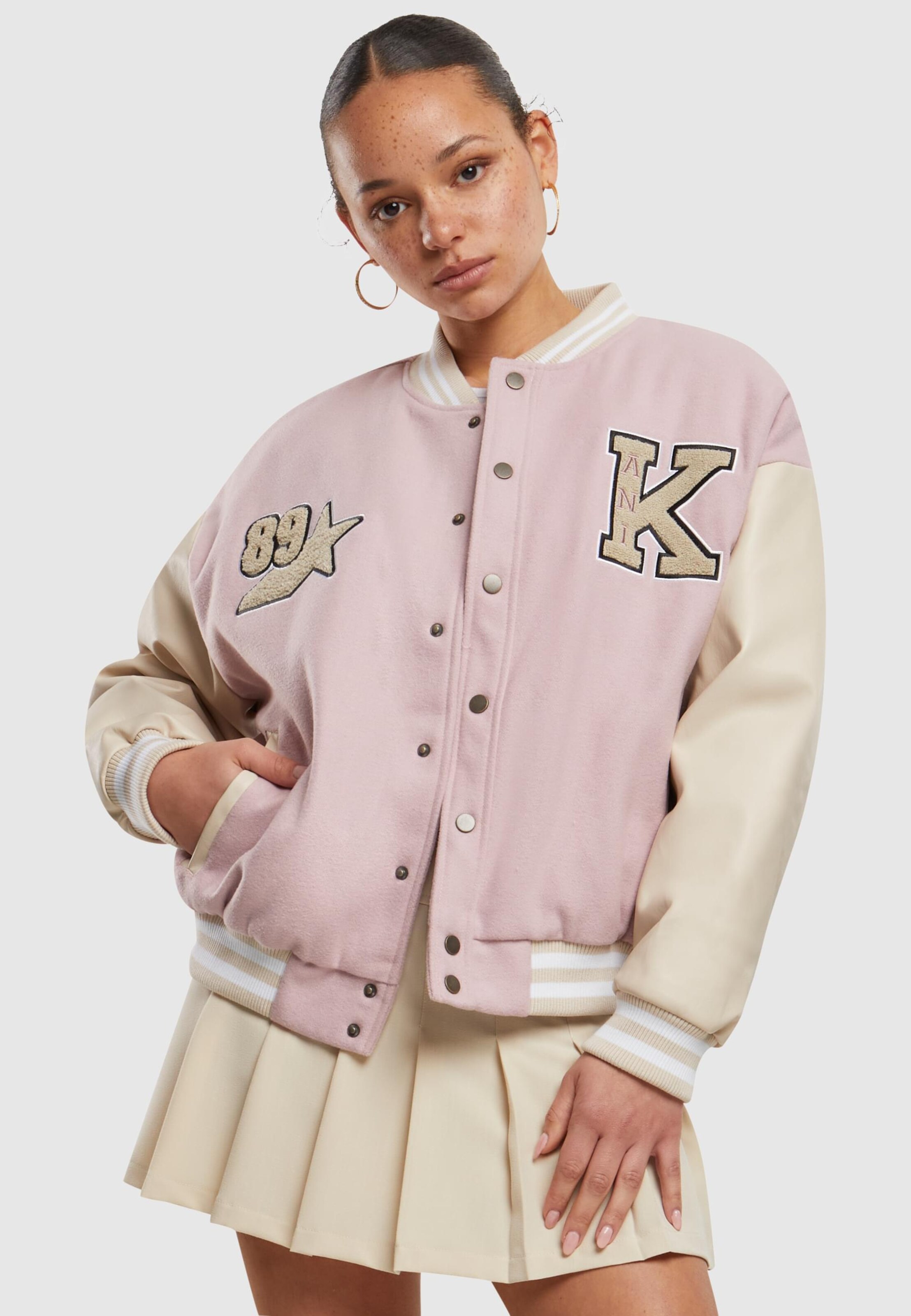 Karl Kani Retro Patch Star Logo Oversized College Jacke
