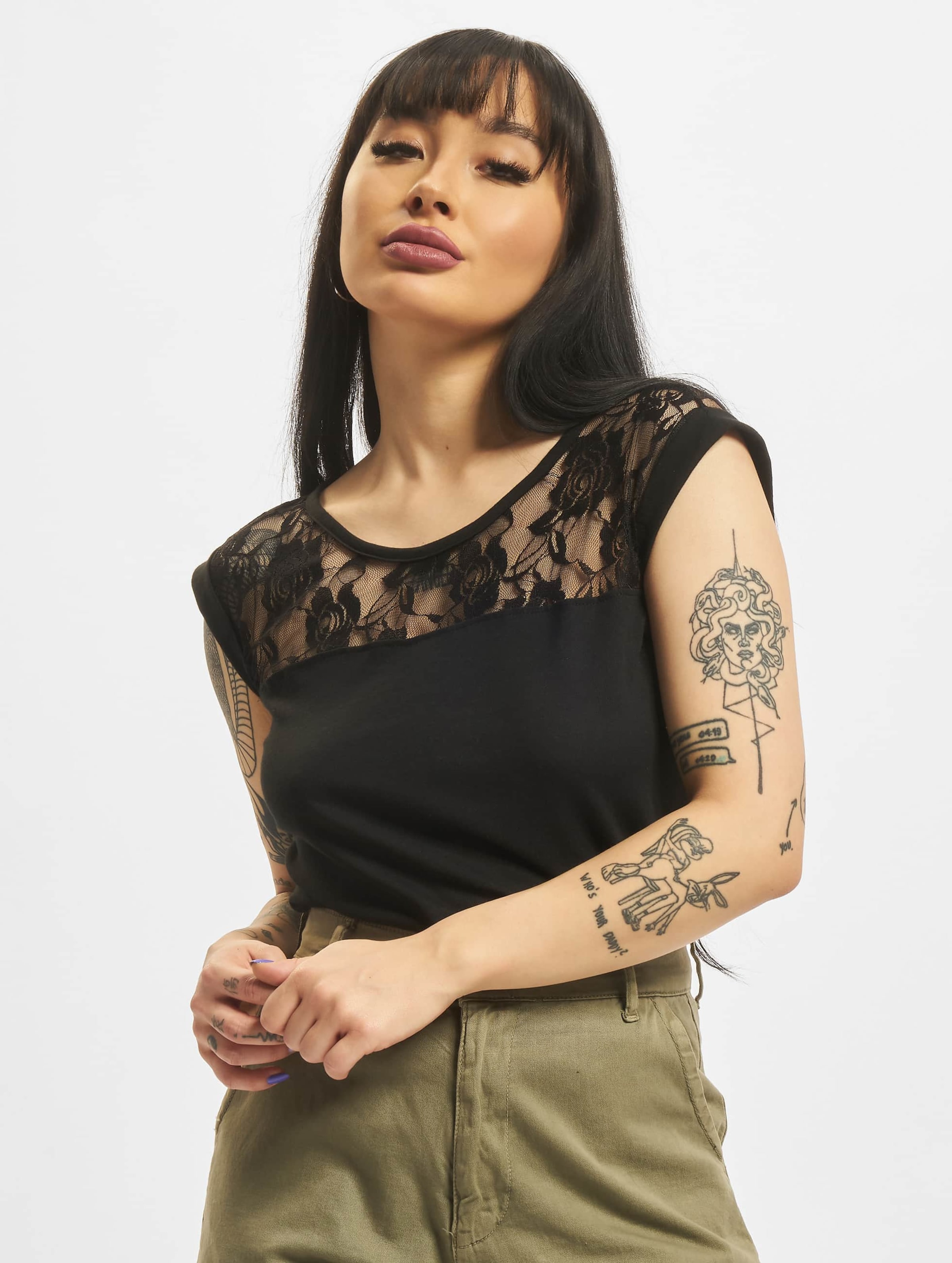 Urban Classics Ladies Top Laces Tee