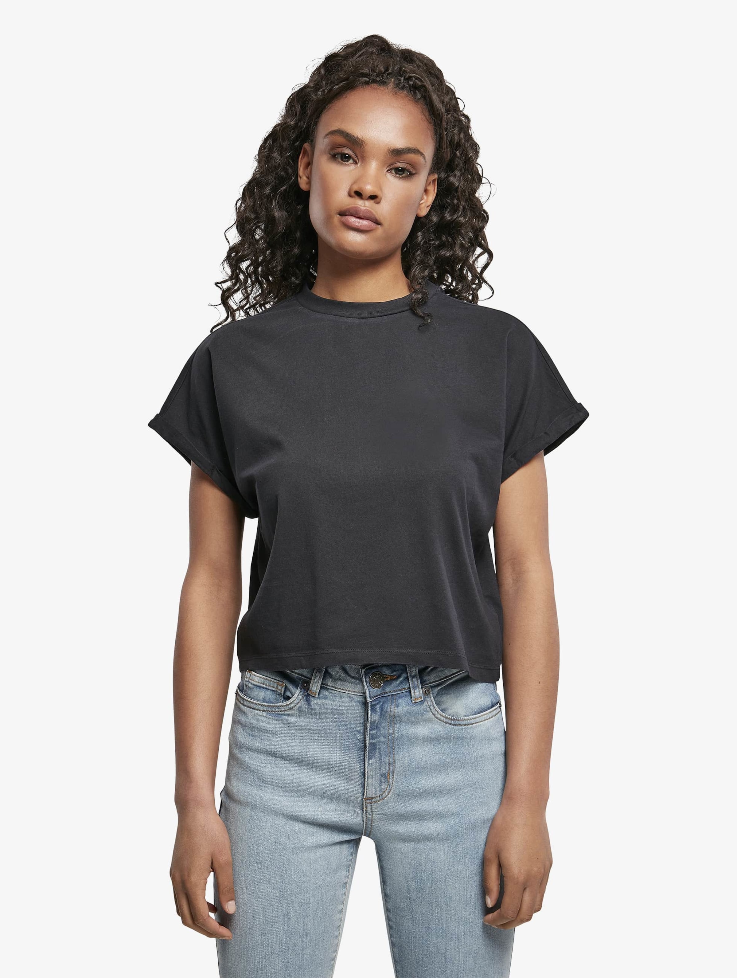 Urban Classics Ladies Short Pigment Dye Cut On Sleeve Tee