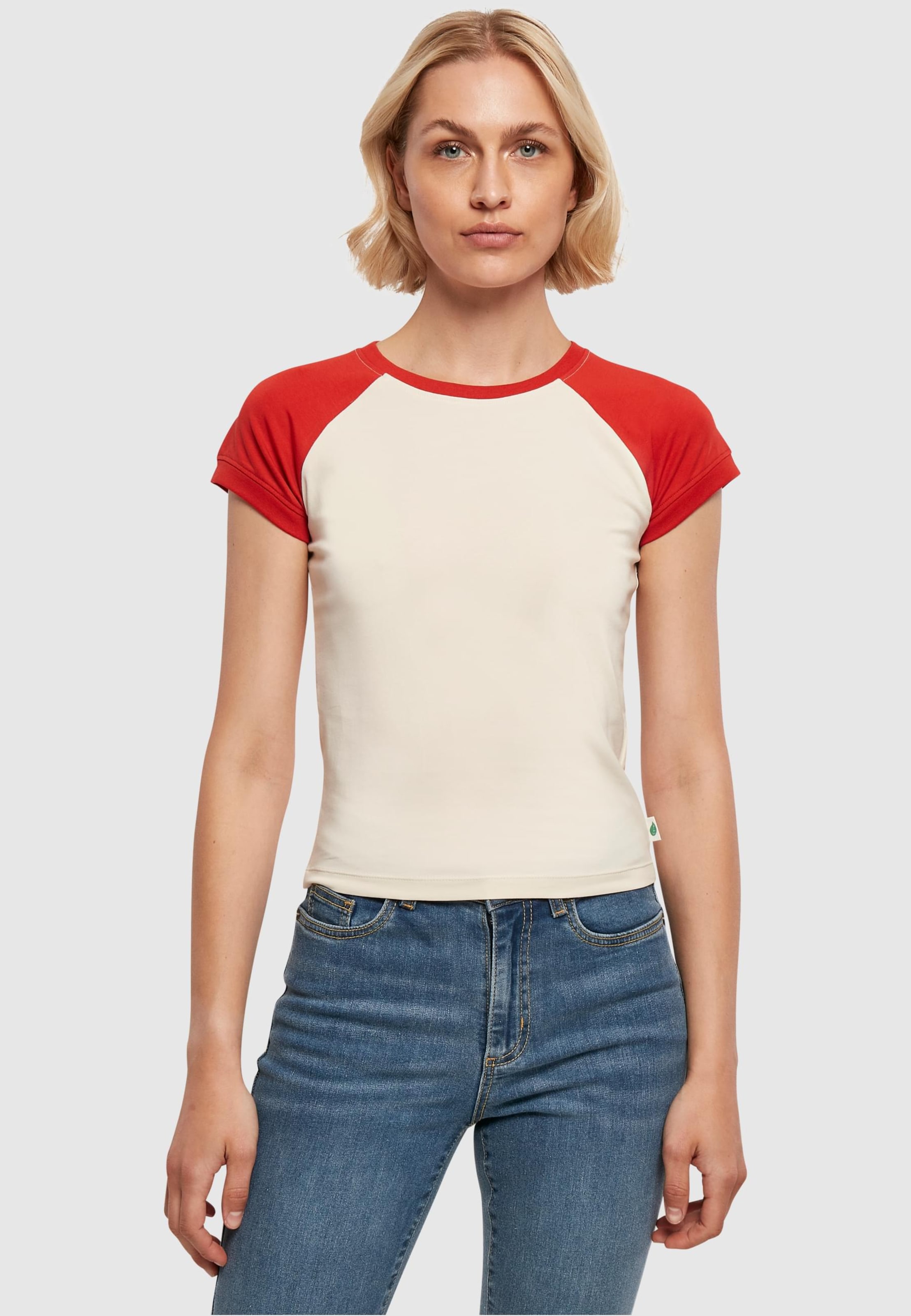 Urban Classics Ladies Essentials Stretch Short Retro Baseball Tee