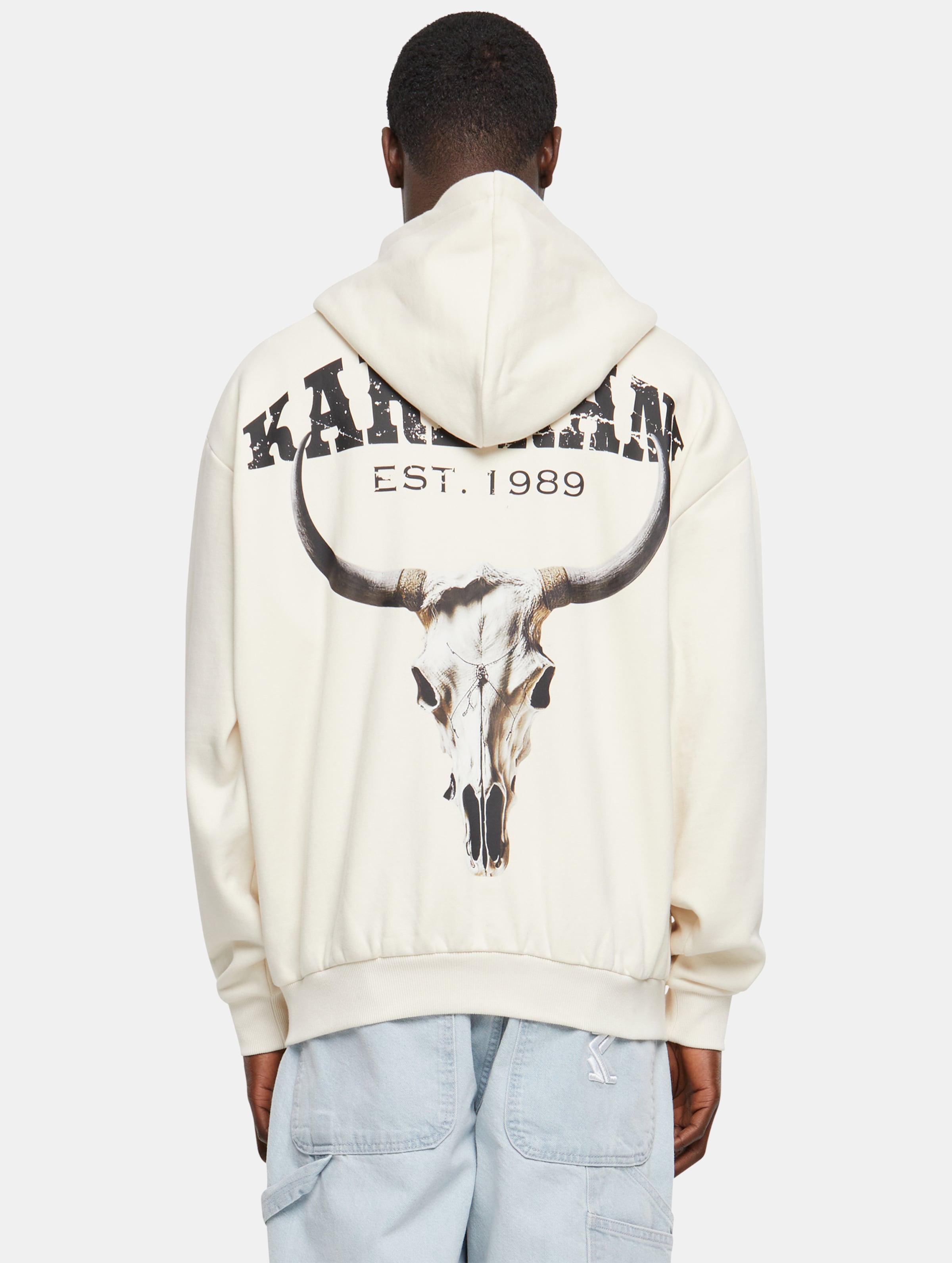 Karl Kani Chest Signature Os Heavy Sweat Full Zip Skull Hoodie