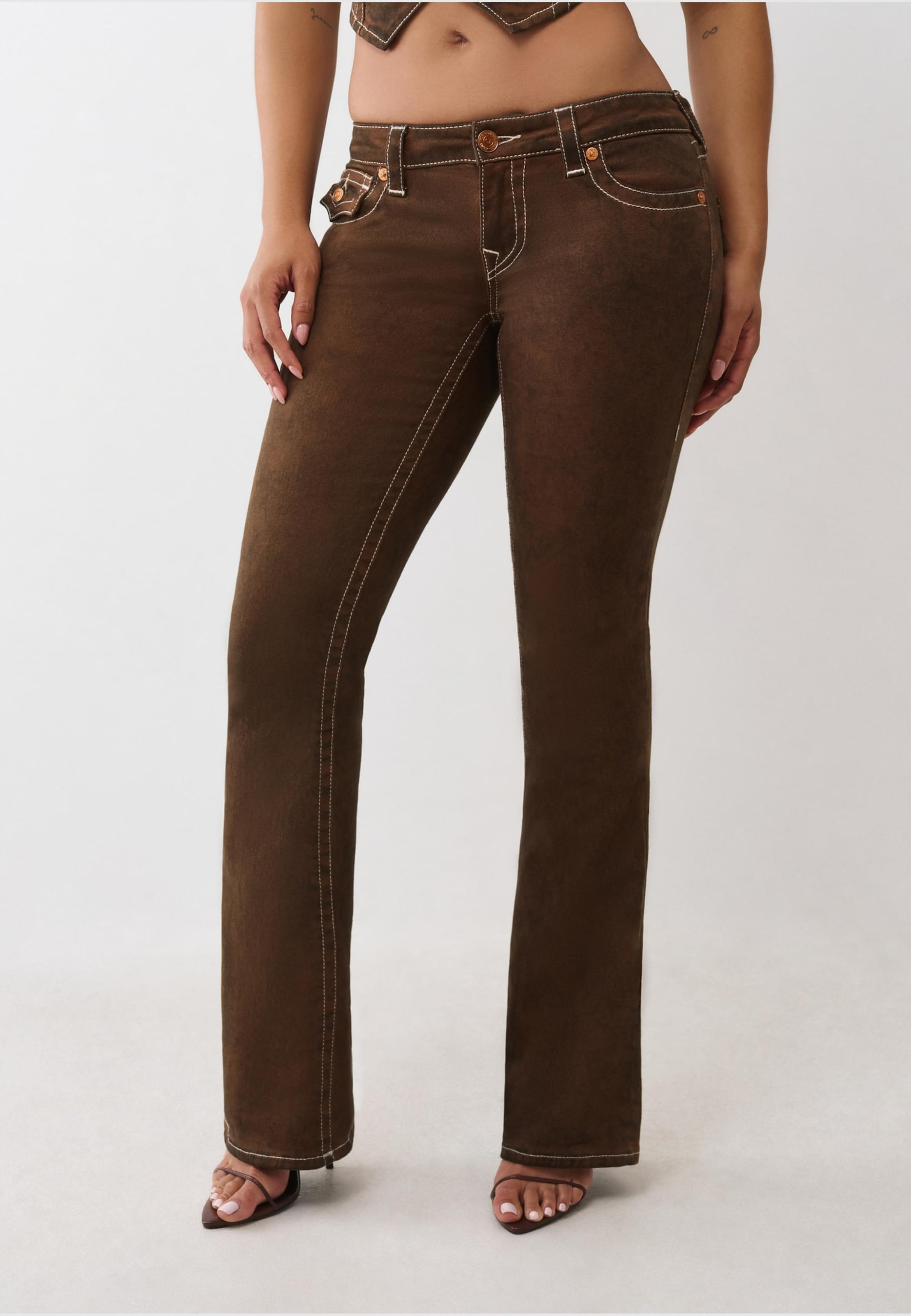 True Religion BECCA LOW RISE BOOTCUT FLAP