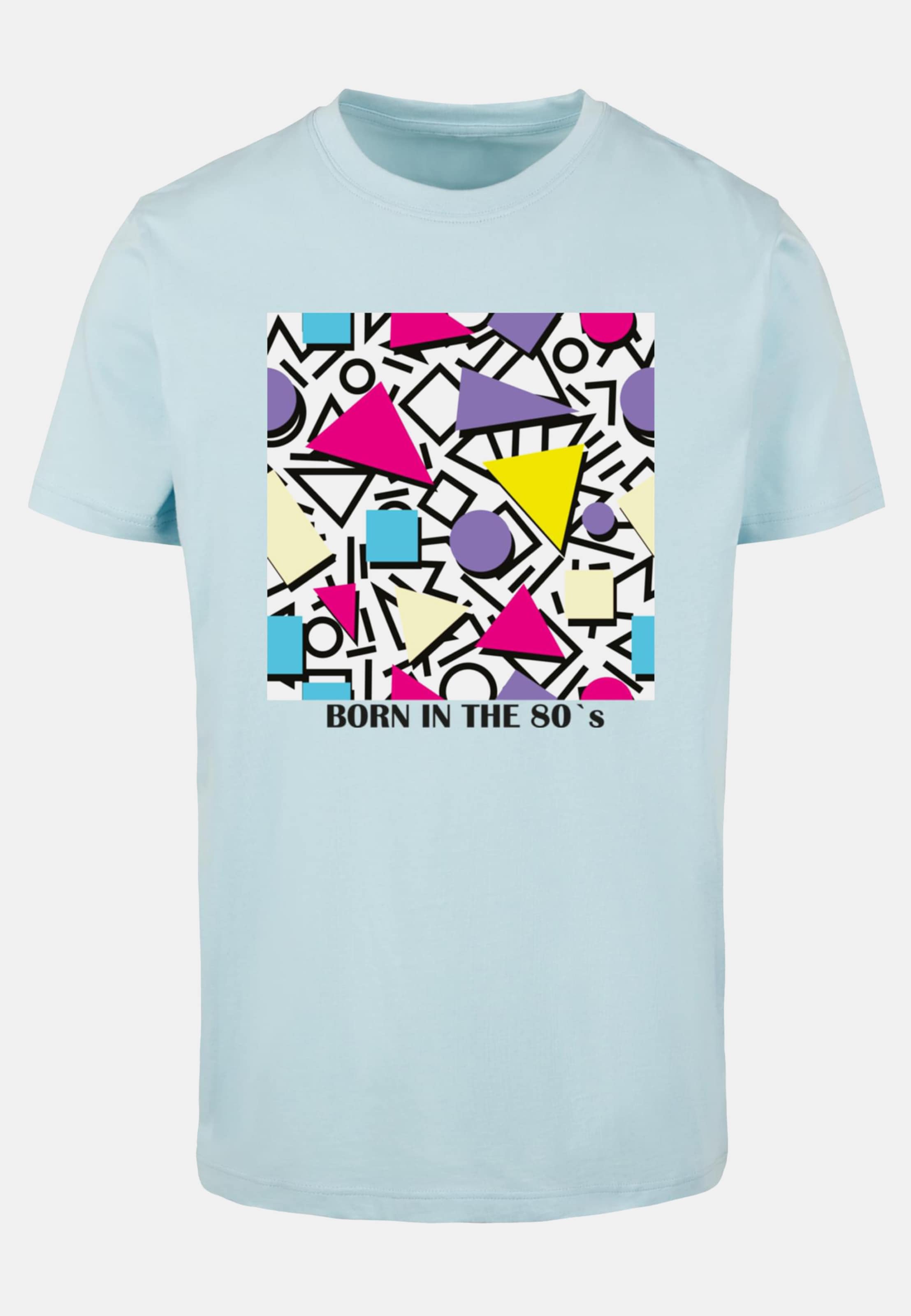 Mister Tee Geometric Retro T-Shirt Round Neck