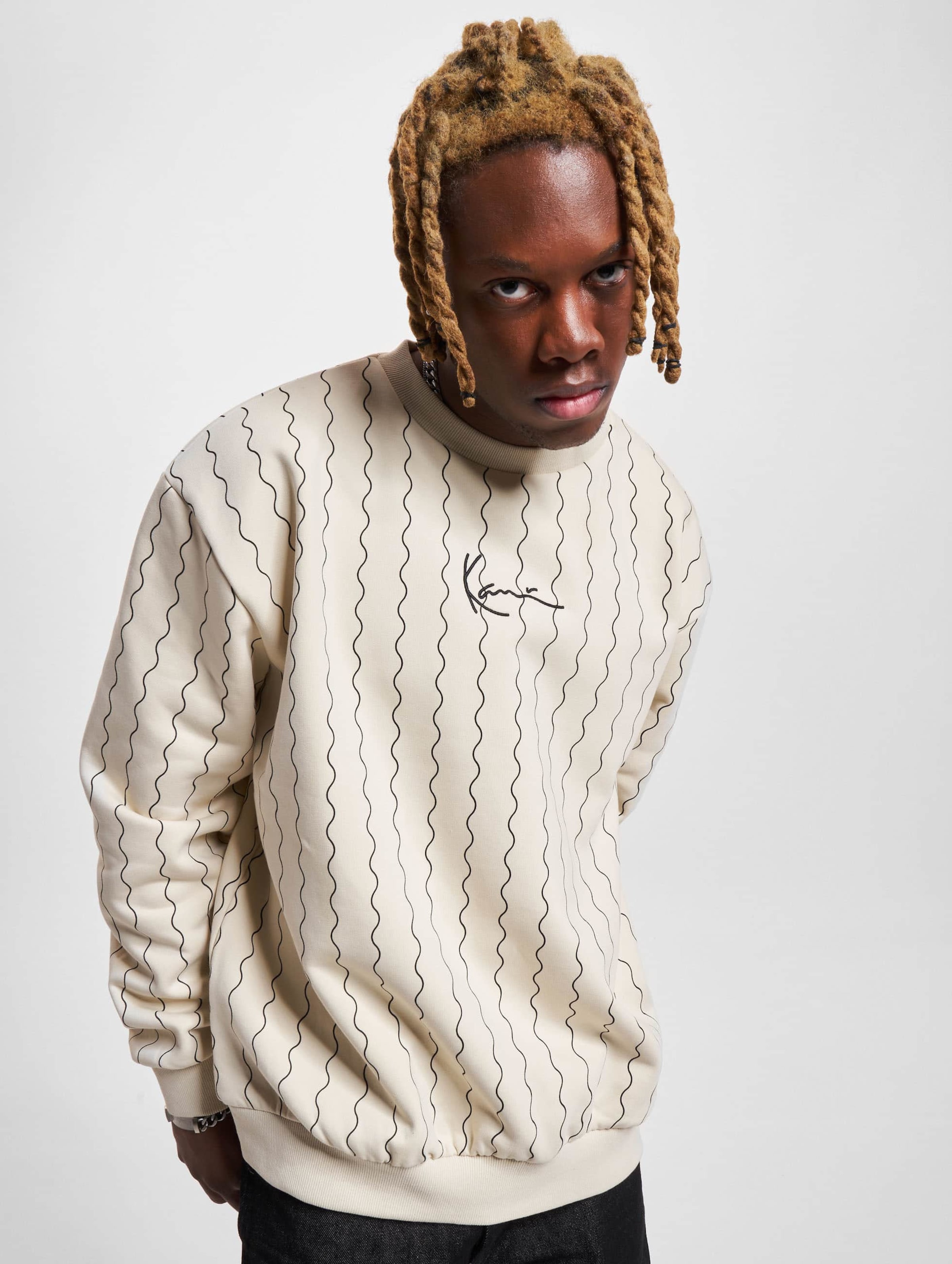 Karl Kani KK Small Signature Ziczac Pinstripe Crew