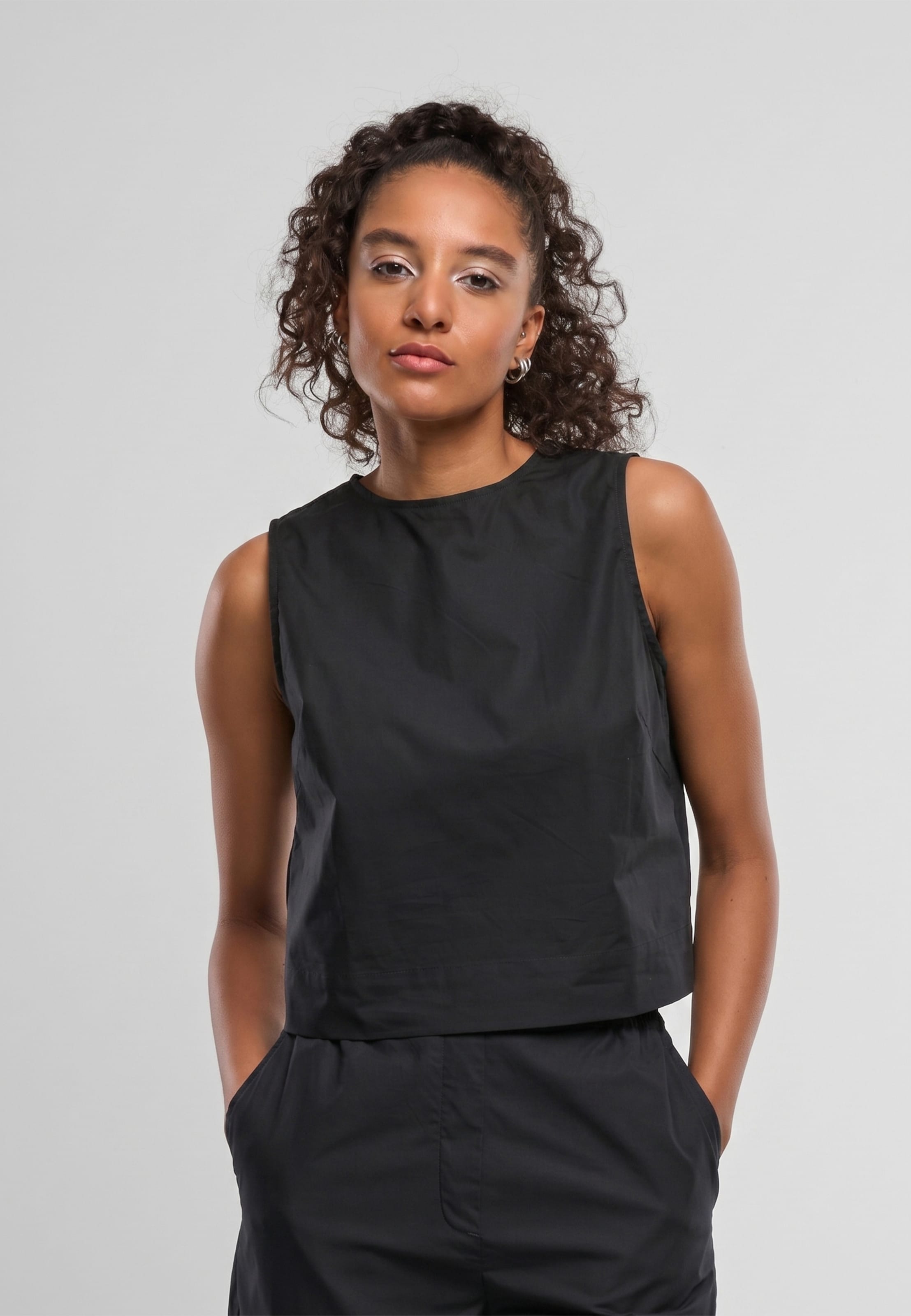 Urban Classics Ladies Popeline Cropped Top