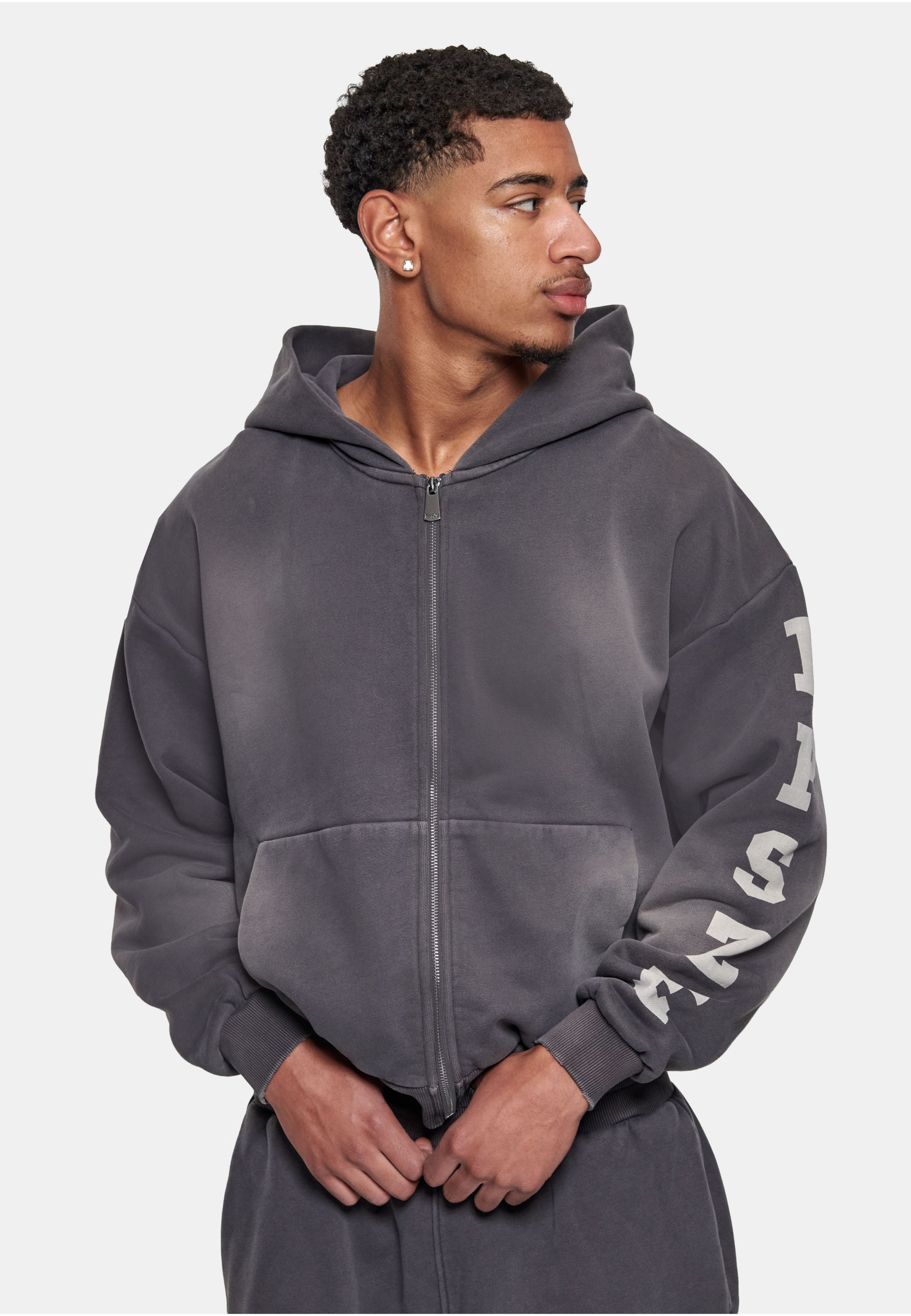 Dropsize DPSZE SPRAY WASHED ZIP HOODIE