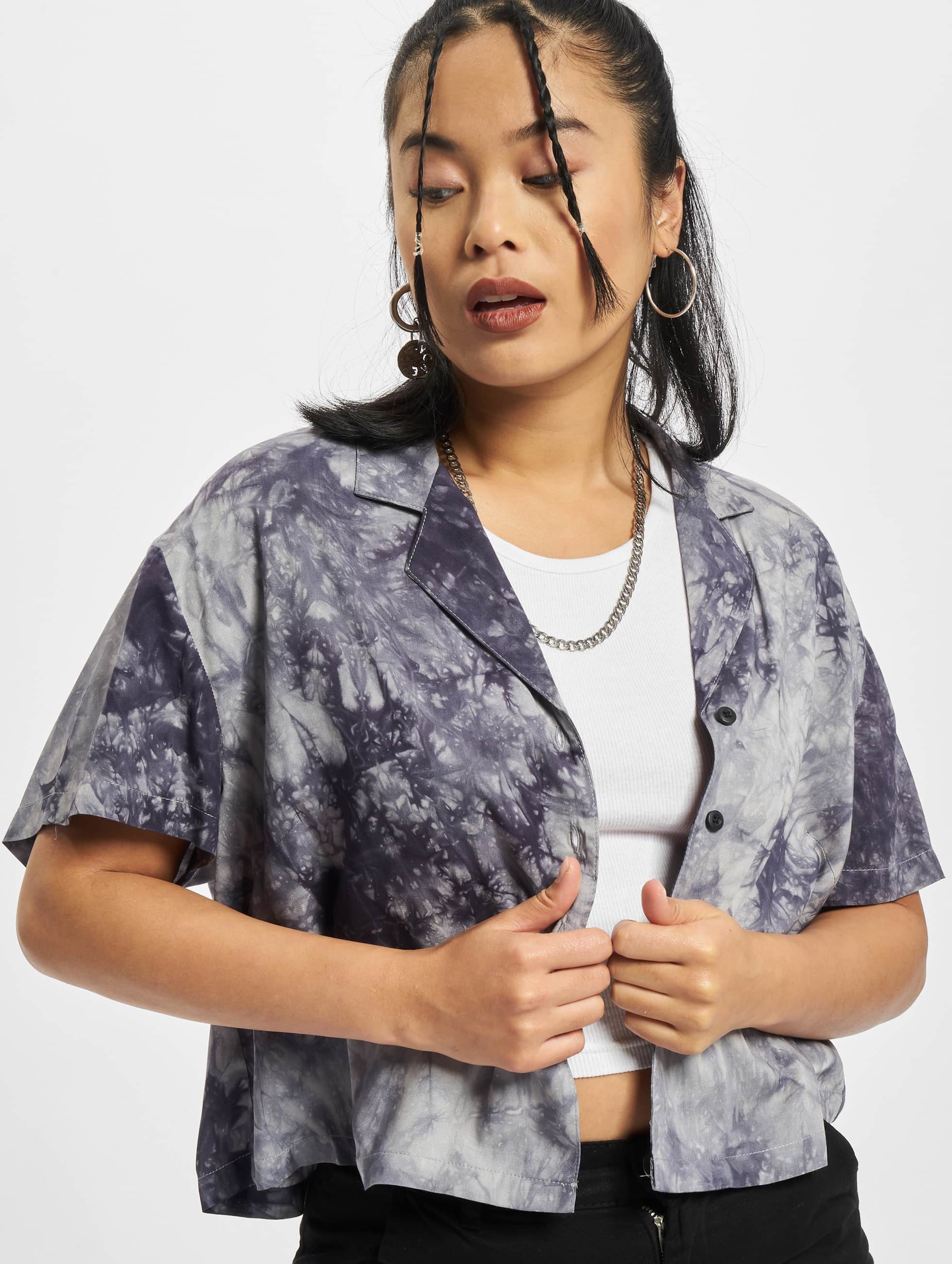 Urban Classics Ladies Viscose Tie Dye Resort Shirt