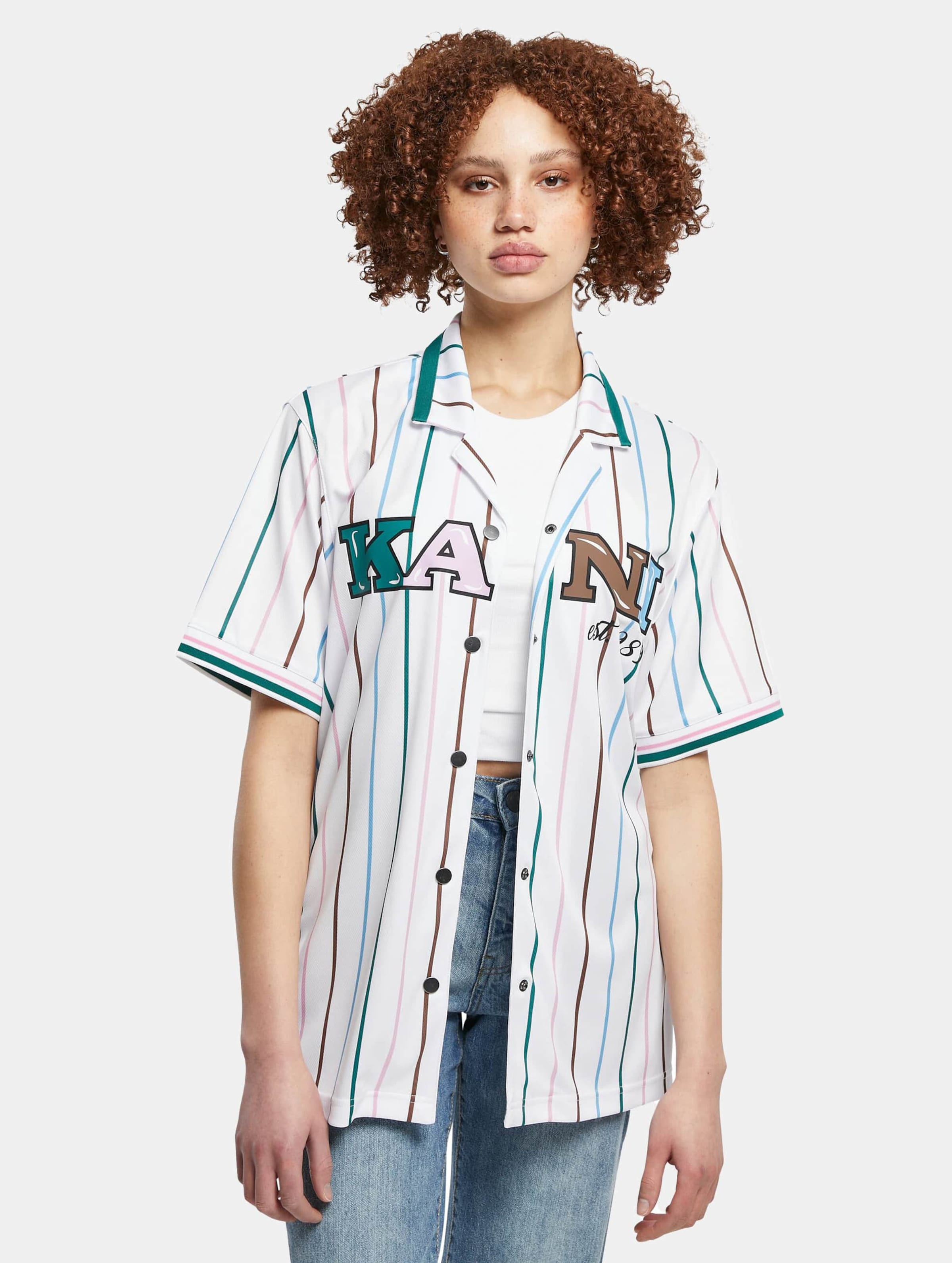 Karl Kani KK Retro Pinstripe Baseball Shirt