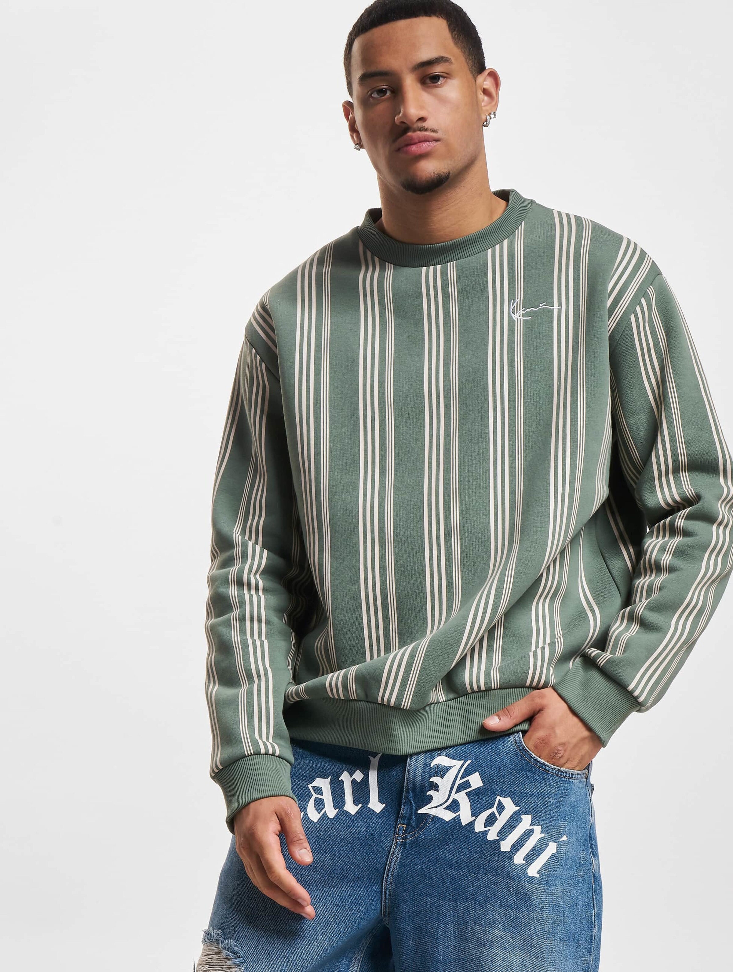 Karl Kani KK Small Signature Striped Crew