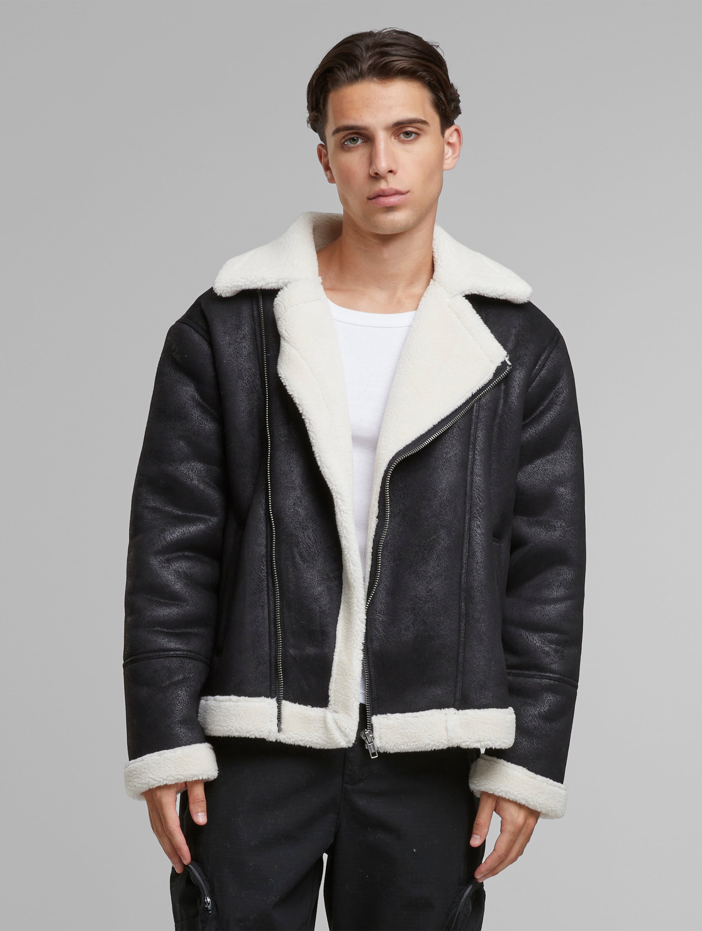 Urban Classics Shearling Biker Winterjacke